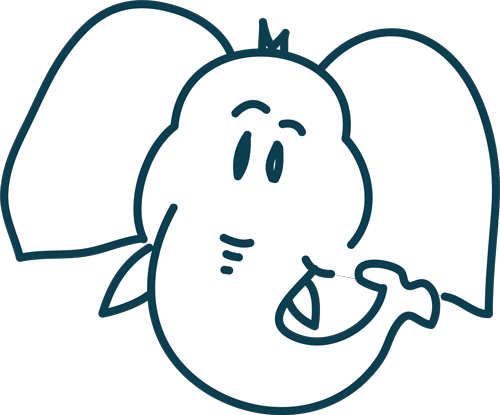 Pixel Doodle Elefant