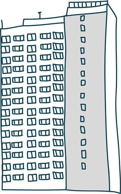 Pixel Doodle Hochhaus